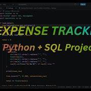 Expense Tracker Project Using Python SQL