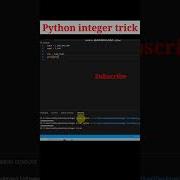 Python Integer Trick Python Coding Programming Shorts
