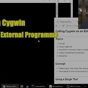 Calling Cygwin As An External Programme
