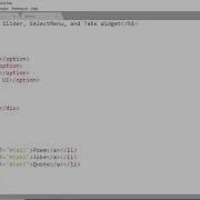 10 Selectmenu Slider And Tabs Widgets In JQuery UI In Urdu Hindi