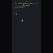 Division Modulus Function Divmod Python Short