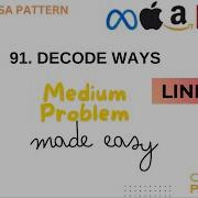 91 Decode Ways Think Bottom UP FRAZ S DSA Sheet Dynamic Programming Linear DP Krishna