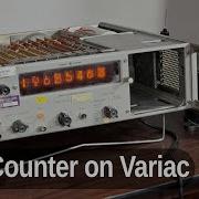 Variac Bring Up Of HP 5245L Electronic Counter With Nixie Tubes