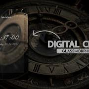 Glassmorphism Digital Clock HTML CSS And JavaScript
