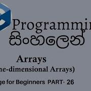 C Programming In Sinhala Part 26 Arrays One Dimensional Arrays
