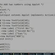 Addition Of Two Numbers Using Java Applet Add Two Numbers Using Applet GUI Programming