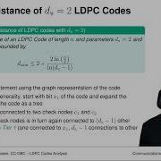 Lecture Channel Coding Graph Based Codes Chapter 3 Vid 2 Properties Of Regular LDPC Codes