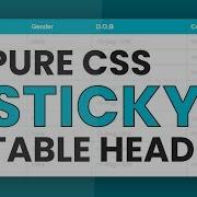 Pure CSS Sticky Table Header