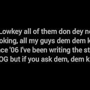 Fireboy Ft ASAKE Bandana Lyrics
