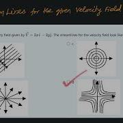 Streamlines For The Given Velocity Field Fluid Mechanics GATE Chemical Engineering