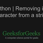 Python Programming Tutorial Program For Removing I Th Character From A String GeeksforGeeks