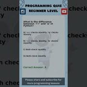Programming Quiz Beginner Level Python AI Machine Learning Data Science Coding Gen AI