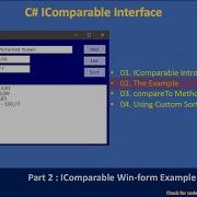 C IComparable Part 2 The Example Form Design C Advanced 162