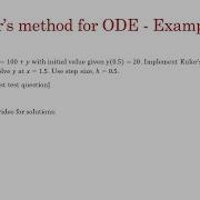 6 1 1 Euler S Method In Solving ODE Example