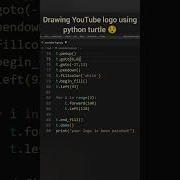 Drawing YouTube Logo Using Python Turtle Most Easy Python Project Ever Shorts Python