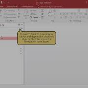 Access Chapter 1 Organizing Objects In The Navigation Pane 4