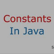 Constants In Java