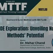 Lecture 16 Backward Euler Method With MATLAB
