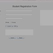 Student Registration Form Student Registration Form Using Java Swing