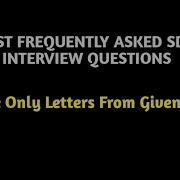 SDET Interview Questions Reverse Only Letters From Given String