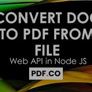 How To Convert DOC To PDF From An Uploaded File In Node Js