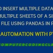 Export Multiple DataFrames To Multiple Sheets In Excel Using Python Automate Excel With Python