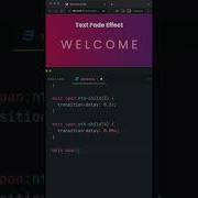 Text Fade Effect In CSS
