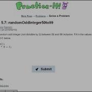 Java Practice It 5 7 RandomOddInteger50to99 Random Basics