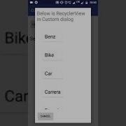 Android Custom Dialog With Recycler View