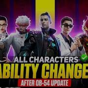 ALL 12 CHARACTERS ADJUSTMENT AFTER OB 54 UPDATE Free Fire Ob 54 Update Changes