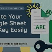 How To Create Google Sheet API Key I Google Sheet API