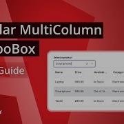 Angular MultiColumn ComboBox The Ultimate Feature Walkthrough