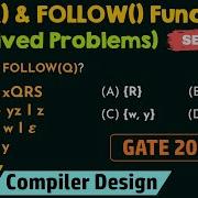 FIRST And FOLLOW Functions Solved Problems Set 1