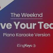 Save Your Tears The Weeknd Piano Karaoke Instrumental Lower Male Key