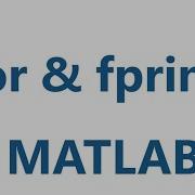 Matlab Xor Fprintf
