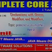 Core Java Declarations With Access Modifiers And Modifiers Protected Access Modifier Part 2