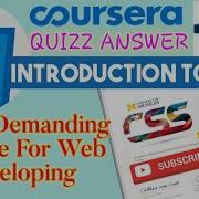Introduction To CSS3 Week 1 Quiz Answers Coursera