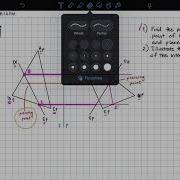 Intersection Of A Line And A Plane Engineering Drawing Problem