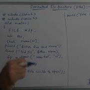 Fprintf And Fscanf Function In C File Formatted I O Function In C C Programming Files In C
