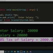 Java Program To Calculate Tax Of A Salary Learn Coding