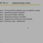 Big Java Chapter 3 HOW TO 3 1 Steps For Implementing A Class