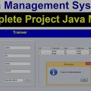 Gym Management Complete Project In Java Mysql