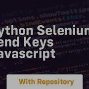 Python Selenium Send Keys Javascript