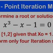 09a Fixed Point Iteration Method Intro Example 1