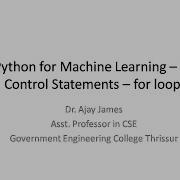 Python For Machine Learning 7 Control Statements For Loop