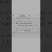 Python Program To Display The Multiplication Table Python Shorts Pythonprogramming Pythonbasic
