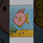 Let S Draw A Fish In The Sea Howtodraw Easy Drawing Tutorial Forkids Diy Scenery Art Ocean