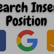 Search Insert Position Search Insert Position Leetcode 35 Leetcode 35 Python