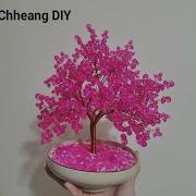 Tutorial Lovely Pink Wire Tree Oval Beads Diy