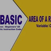 GW BASIC Finding The Area Of A Rectangle